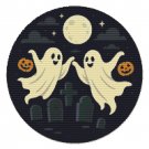Ghosts Fly at Night on Halloween - Cross-stitch pattern PDF - Instant download PDF