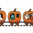 Ghosts Ride a Train on Halloween - Cross-stitch pattern PDF - Instant download