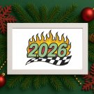 2026 - text - Cross-stitch pattern PDF - Instant download