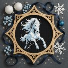Beautiful white horse - Cross-stitch pattern PDF - Instant download