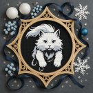 Beautiful white cat - Cross-stitch pattern PDF - Instant download