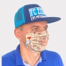 Face Mask The Words on Wood 1776 American style Americana Patriotic Cotton Fabric
