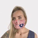 Fabric Face Mask American Flag Flannel for Women Stylish Fancy Design Organic Cotton