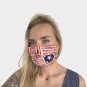 Fabric Face Mask American Flag Flannel for Women Stylish Fancy Design Organic Cotton
