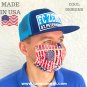 Fabric Face Mask American Flag Flannel for Women Stylish Fancy Design Organic Cotton
