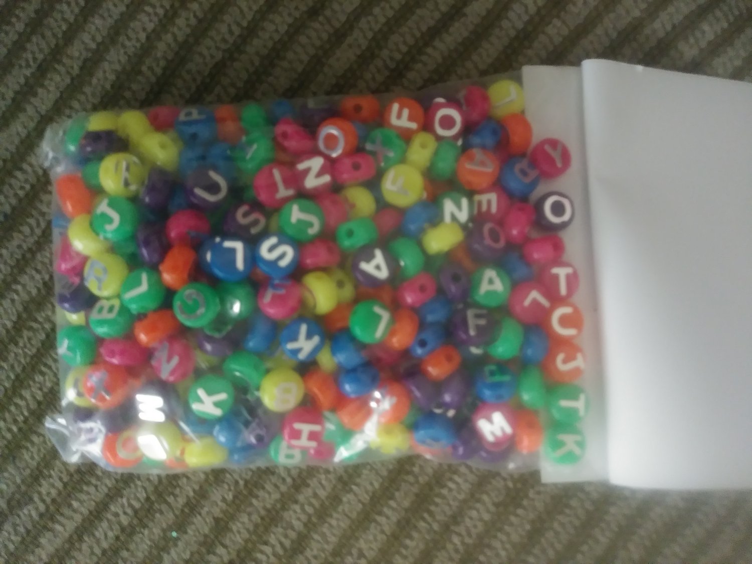360 pack Neon letter beads