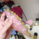 Pink and gold geode coaster set