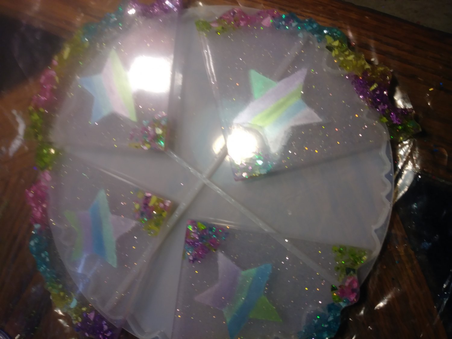 Magical rainbow coaster set