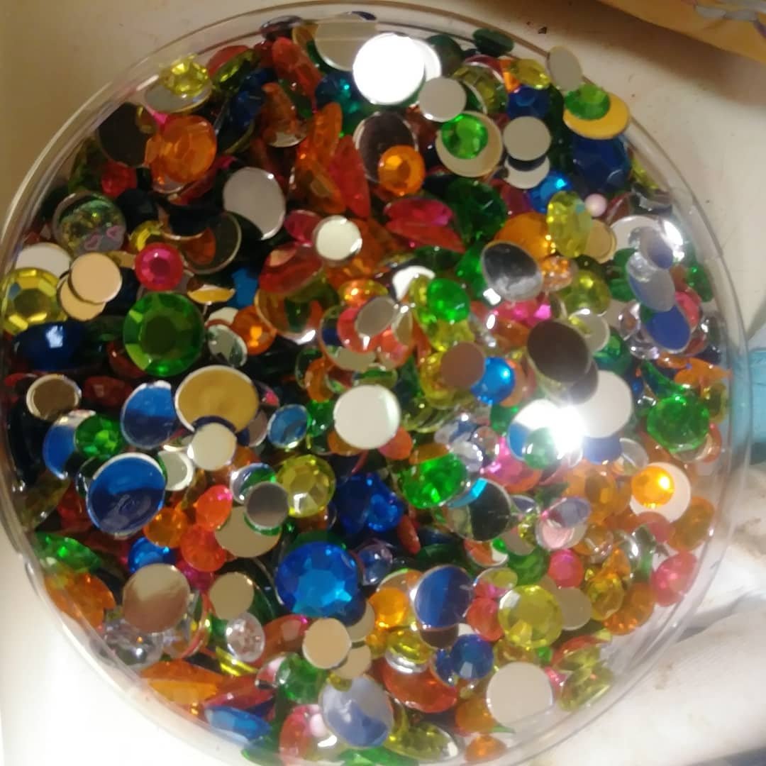 Neon flat back jewels