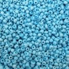 50g glass seed beads - TURQUOISE - Opaque, size 11/0 (approx 2mm) - choice of colours, craft