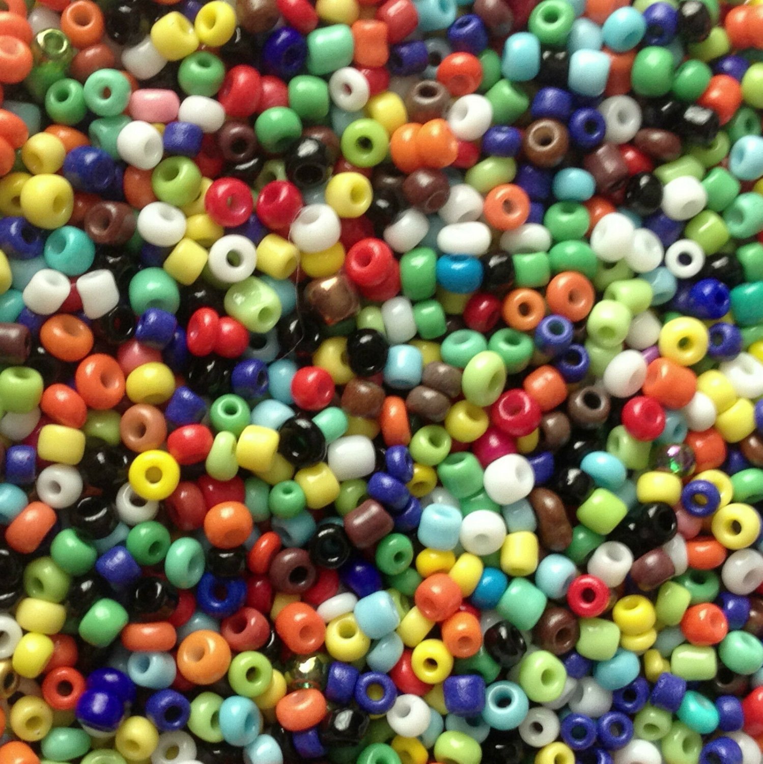 50g glass seed beads - MIXED - Opaque, size 11/0 (approx 2mm) - choice of colours, craft