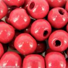 RED - Wooden Round Beads, Colour Choice craft bead (10 mm, 100 pack)