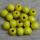 BRIGHT YELLOW - Wooden Round Beads (10 mm, 100 pack)