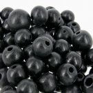 BLACK - Wooden Round Beads (10 mm, 100 pack)