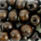 DARK BROWN - Wooden Round Beads (10 mm, 100 pack)
