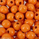 ORANGE - Wooden Round Beads (10 mm, 100 pack)