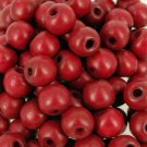DARK RED - Wooden Round Beads (10 mm, 100 pack)