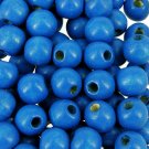AZURE BLUE - Wooden Round Beads (10 mm, 100 pack)
