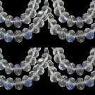 CLEAR AB - Faceted Rondelle Crystal ABACUS Glass Beads (4mm x 140pcs)