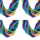 MIXED - Faceted Rondelle Crystal ABACUS Glass Beads (4mm x 140pcs)