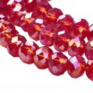 RED AB - Faceted Rondelle Crystal ABACUS Glass Beads (4mm x 140pcs)