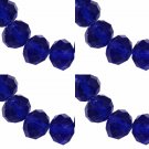 DARK BLUE - Faceted Rondelle Crystal ABACUS Glass Beads (6mm x 95pcs)