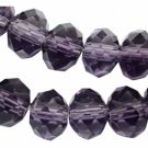 INDIGO - Faceted Rondelle Crystal ABACUS Glass Beads (6mm x 95pcs)