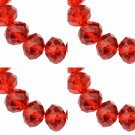 RED - Faceted Rondelle Crystal ABACUS Glass Beads (8mm x 70pcs)