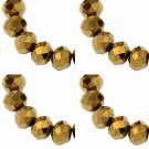 ELECTROPLATE GOLD - Faceted Rondelle Crystal ABACUS Glass Beads (8mm x 70pcs)