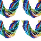 MIXED - Faceted Rondelle Crystal ABACUS Glass Beads (8mm x 70pcs)