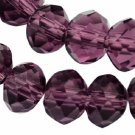 PURPLE AMETHYST - Faceted Rondelle Crystal ABACUS Glass Beads (8mm x 70pcs)