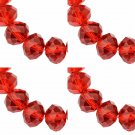 RED - Faceted Rondelle Crystal ABACUS Glass Beads (10mm x 70pcs)