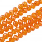 ORANGE - Faceted Rondelle Crystal ABACUS Glass Beads (10mm x 35pcs)