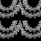 CLEAR AB - Faceted Rondelle Crystal ABACUS Glass Beads (12mm x 35pcs)