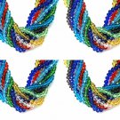 MIXED - Faceted Rondelle Crystal ABACUS Glass Beads (12mm x 35pcs)