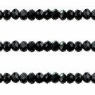 BLACK - Faceted Rondelle Crystal ABACUS Glass Beads (12mm x 35pcs)