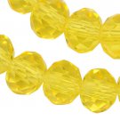 YELLOW - Faceted Rondelle Crystal ABACUS Glass Beads (12mm x 35pcs)