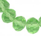 PALE GREEN - Faceted Rondelle Crystal ABACUS Glass Beads (12mm x 35pcs)