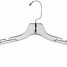 Plastic Dress Hangers Shirt Economy 100 Plastic Clear 17" Clothing Swivel Hooks