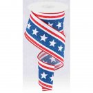 2.5”x10yds Stars and Stripes Ribbon