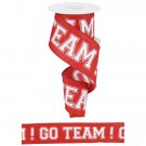 2.5”x10yds Red Team Ribbon