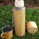 Stainless Steel Bamboo Vacuum Flask Bottle