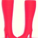 Doll Boots for 11.5-12" fashion dolls, BRIGHT NEON RED, Candi Brand
