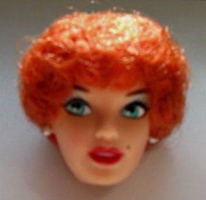 DOLL HEAD Vintage Redhead Bubble Cut 11.5 to 12 INCH fashion dolls Candi