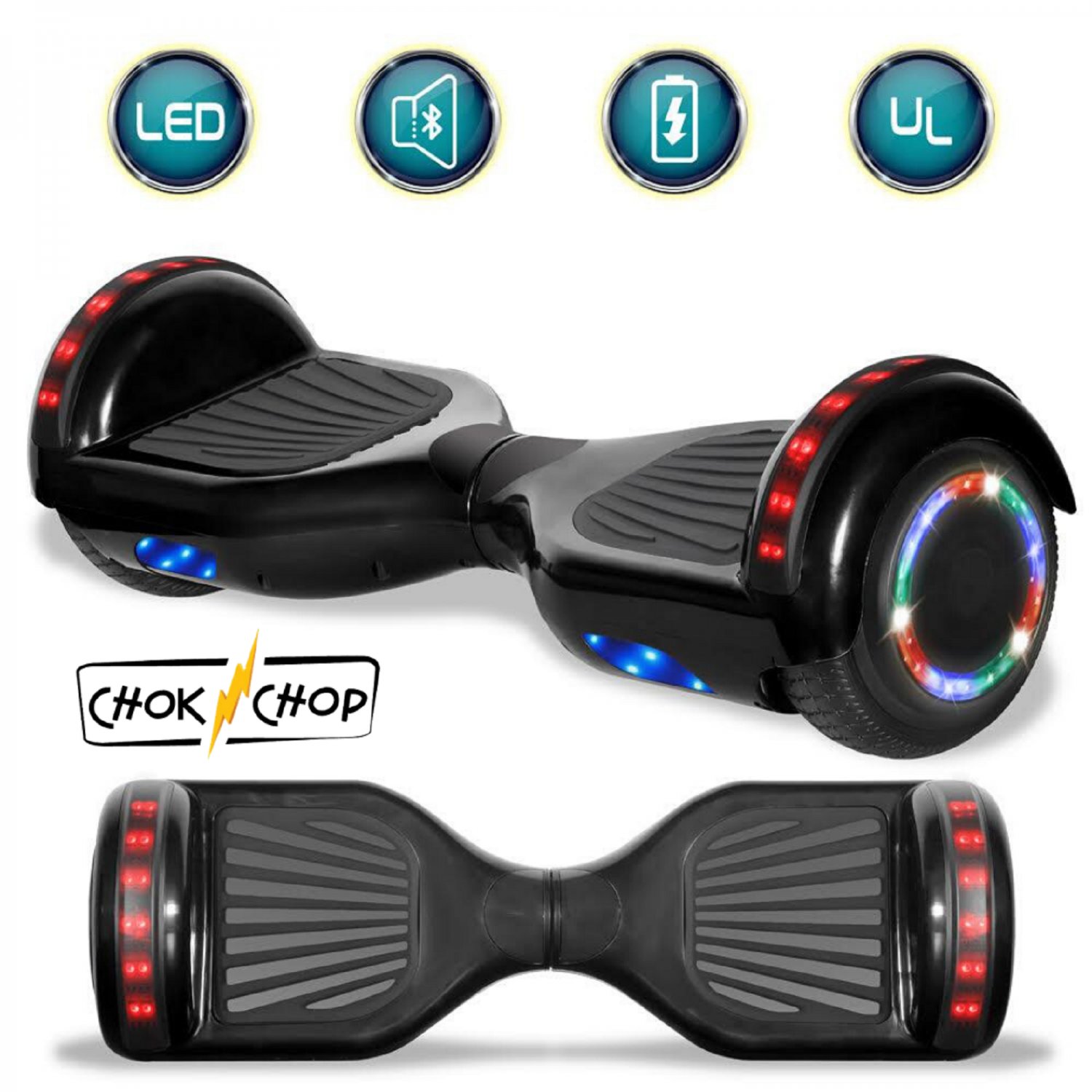 Black Electric Self Balancing Scooter Standard