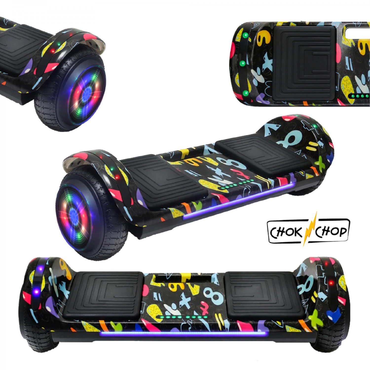 Graffiti Black Flatboard Series Self Balancing Scooter