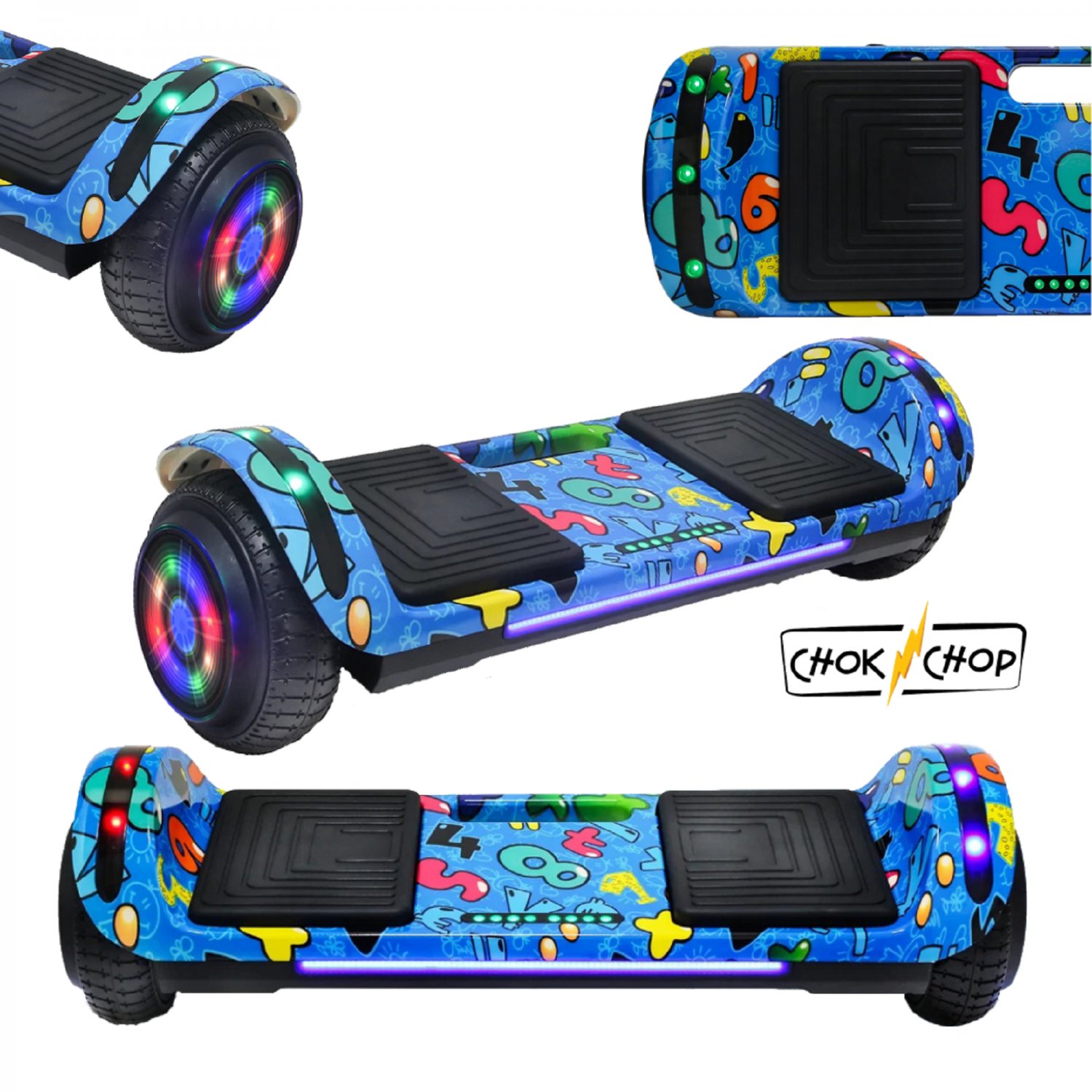 Graffiti Blue Flatboard Series Self Balancing Scooter