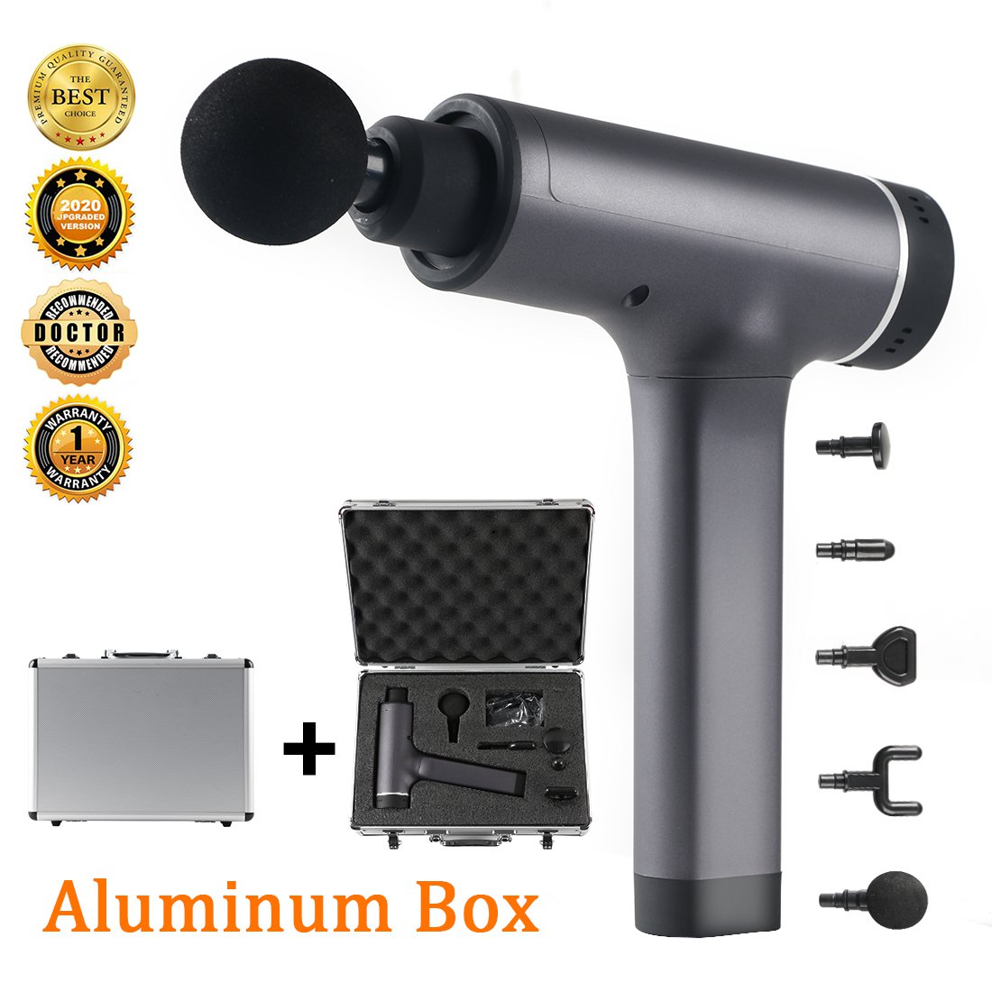 Grey Deep Tissue Muscle Percussion Massager JS01