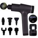 Dark Grey Cordless Massage Gun Portable Professional Deep Body Muscle Massager for Pain Relief JS02