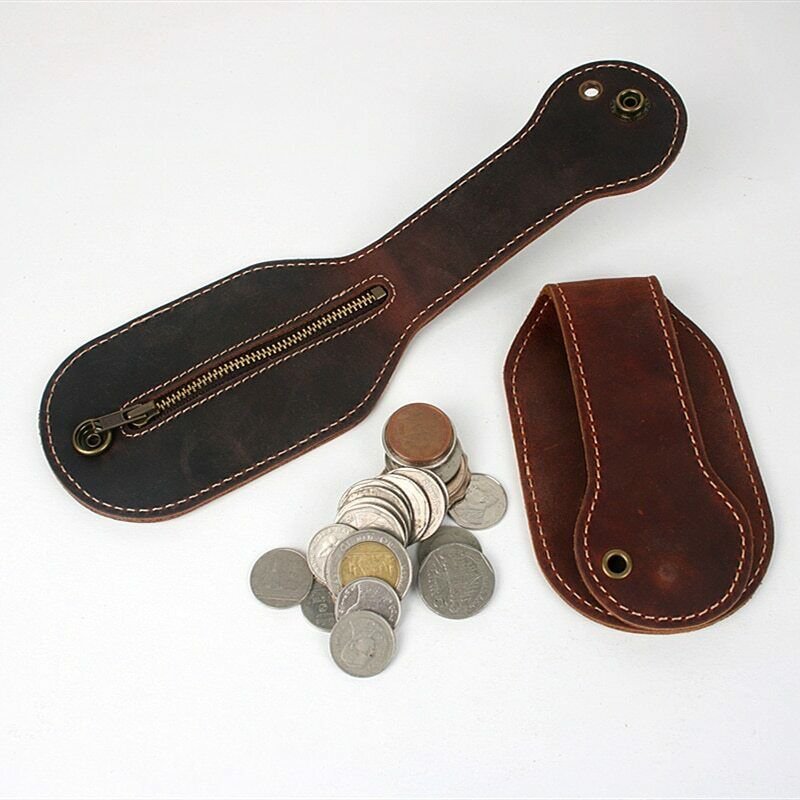 Coin Purse Genuine Leather Racket Sap Big Capacity Belt Jacksap Self Defense